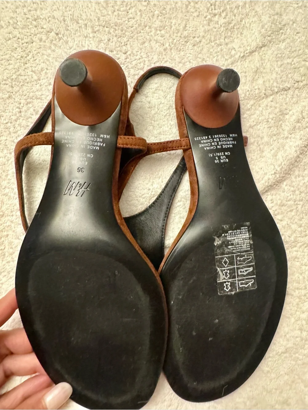 H&M Premium Limited Edition Genuine Suede Thong Slingback - Picture 7 of 12